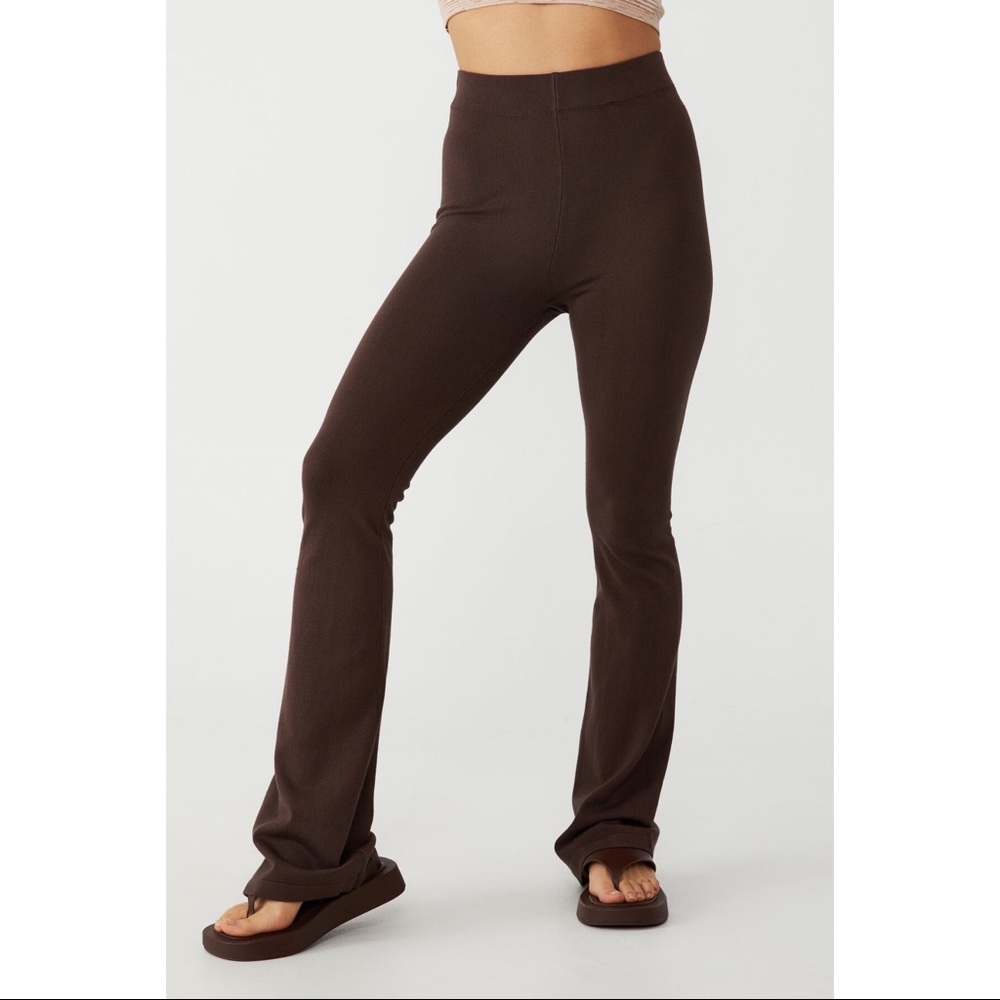 NWT Cotton On Brown Knit Flare size small